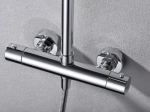 Colonne de douche thermostatique avec douche de tête et douchette à main. Colonne réglable, mitigeur thermostatique pour un contrôle précis de la température, et d’un flexible robuste - GARANTIE 5 ANS - LIVRAISON OFFERTE en 5 à 6 Jours